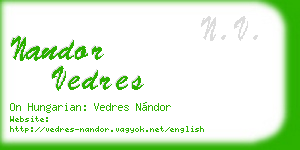 nandor vedres business card